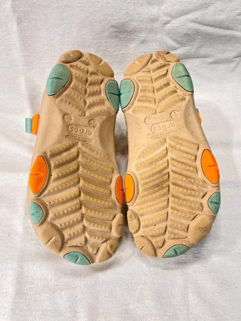 Crocs Classic All-Terrain Clogs Chai/Multi Size 8M 10W Tan Orange Blue ATC
